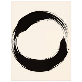 Lamina decorativa japandi - Japandi Enso Caligrafia Zen
