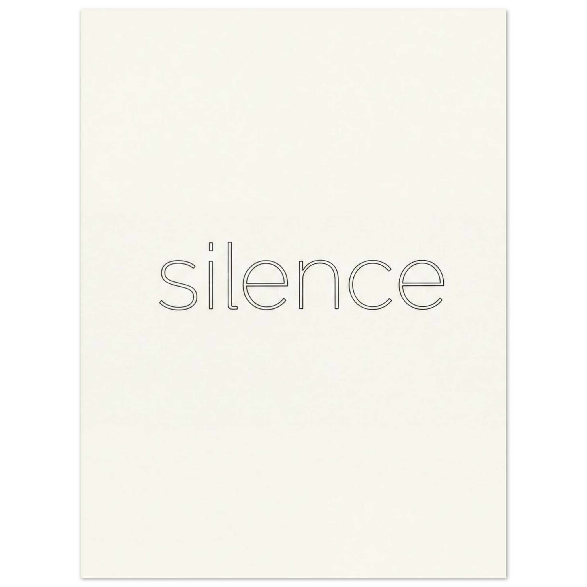 Lamina decorativa tipografia - Tipografia Silence